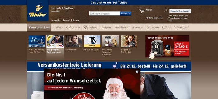 Der Onlineshop Tchibo.de ist bei Frauen sehr beliebt