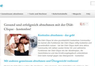 Die Webseite Diät-Clique.de gibt kostenlose Tipps zum Abnehmen