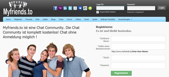 Kostenlos und ohne Anmeldung chatten