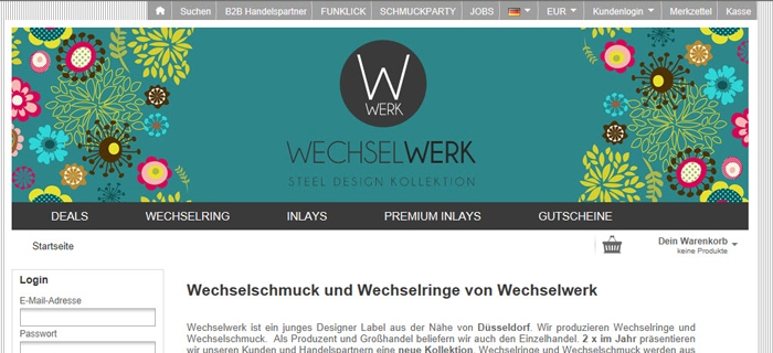 Das Designer Label Wechselwerk bietet Wechselschmuck aus Deutschland