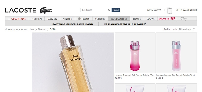 Amy Adams wirbt für Lacoste Parfums